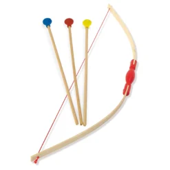 Arc démonté + 3 flèches en boîte cible
