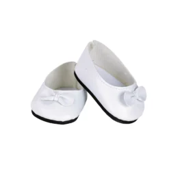 Ballerines blanches pour poupée 28 cm