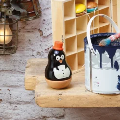 Boîte à musique en bois Boizoos, René le pingouin