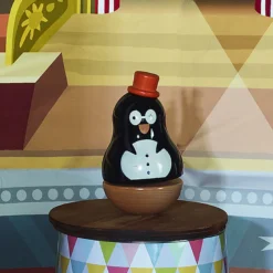 Boîte à musique en bois Boizoos, René le pingouin