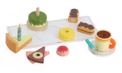 Café gourmand en bois, jeu d’imitation
