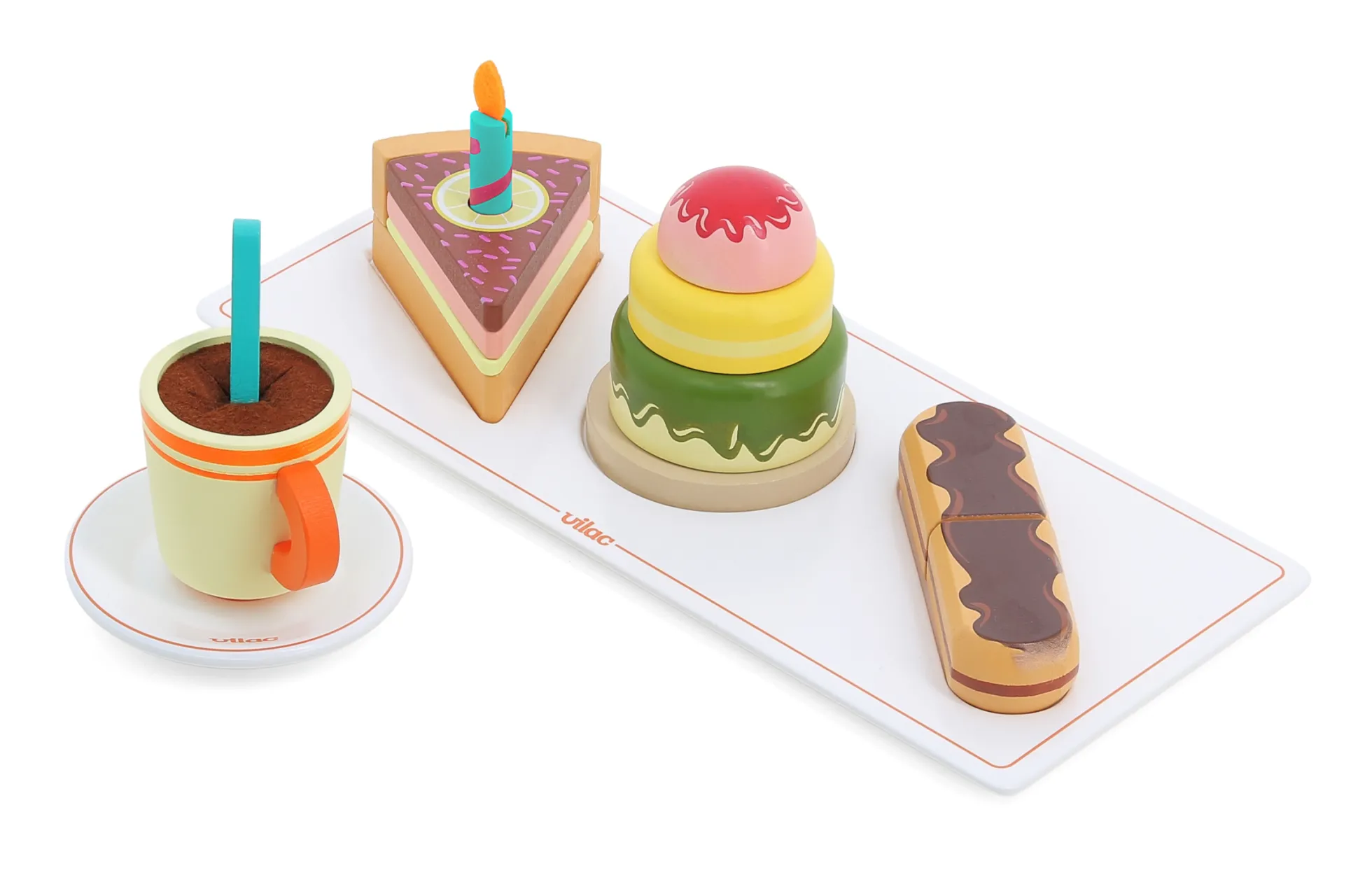 Café gourmand en bois, jeu d’imitation