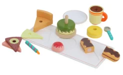 Café gourmand en bois, jeu d’imitation