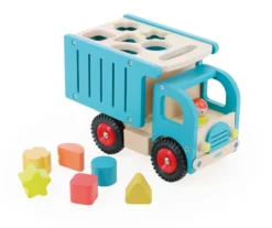 Camion de tri d’éveil en bois – Boîte à formes