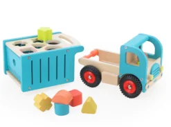 Camion de tri d’éveil en bois – Boîte à formes
