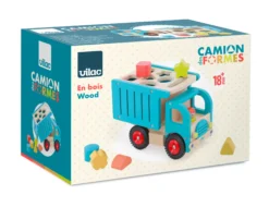 Camion de tri d’éveil en bois – Boîte à formes