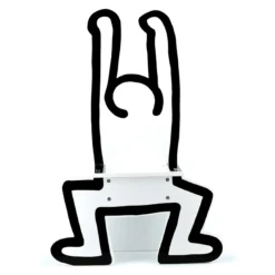 Chaise en bois, Blanche - Keith Haring