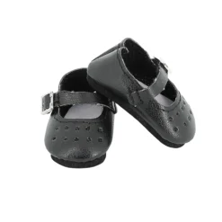 Chaussures à bride coloris noir pour poupée MINOUCHE taille 34 cm