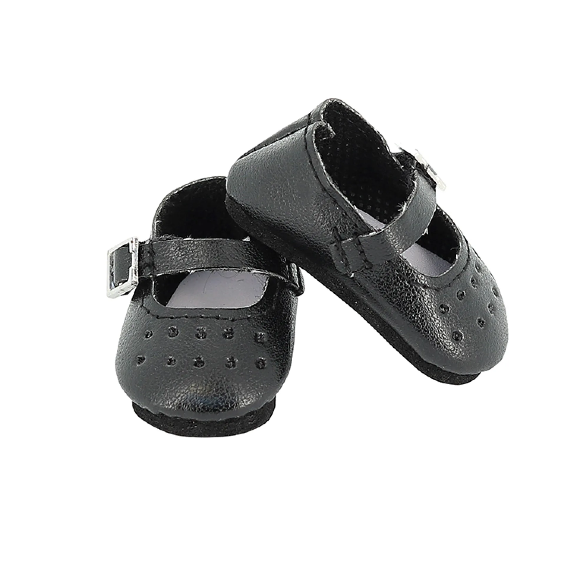 Chaussures à bride coloris noir pour poupée MINOUCHE taille 34 cm