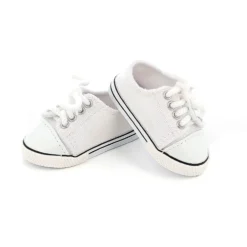 Chaussures de sport en toile blanche pour poupée de T36 à 48 cm