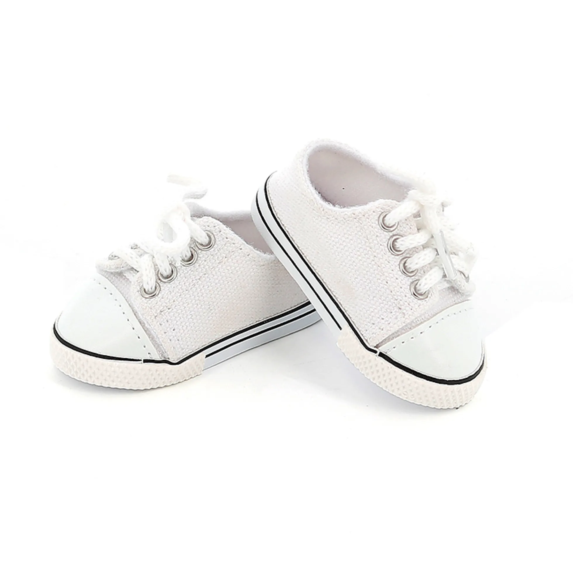 Chaussures de sport en toile blanche pour poupée de T36 à 48 cm