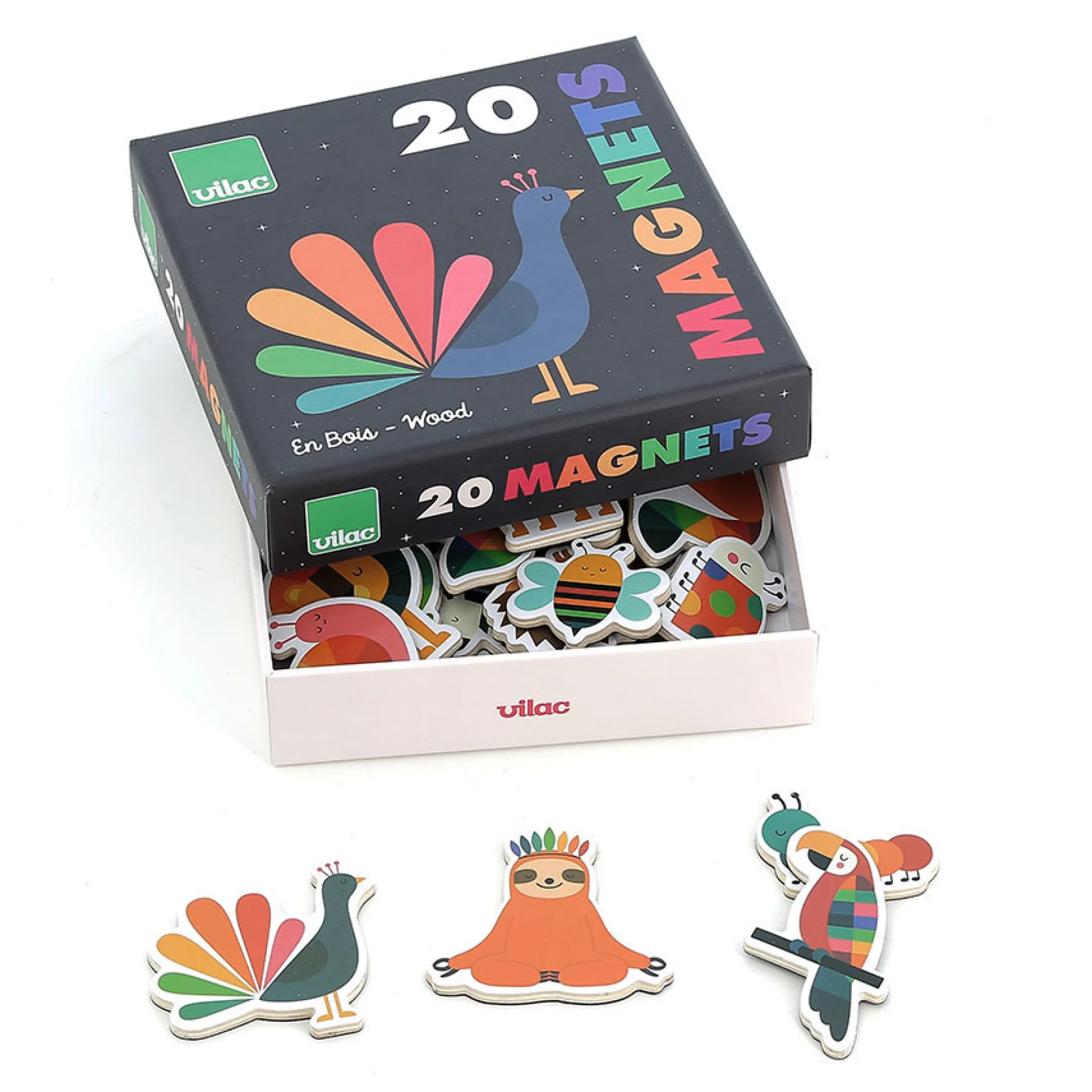 Coffret de 20 magnets Animaux - Andy Westface