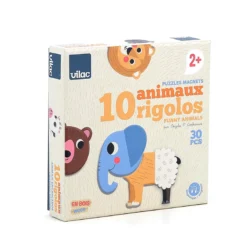Coffret de magnets en bois, 10 animaux rigolos - Ingela P.Arrhenius
