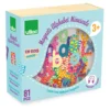 Coffret de magnets en bois, 81 lettres minuscules