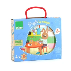 Coffret de 4 puzzles en bois, La maison - Mélusine Allirol