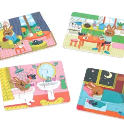 Coffret de 4 puzzles en bois, La maison - Mélusine Allirol