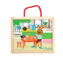 Coffret de 4 puzzles en bois, La maison - Mélusine Allirol