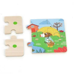 Coffret de 4 puzzles en bois, Les 4 saisons - Mélusine Allirol