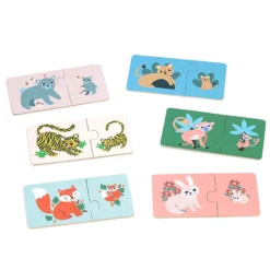 Coffret de 12 puzzles en bois, Maman-bébé - Michelle Carlslund