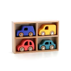 Coffret de 4 voitures en bois City, Vilacity