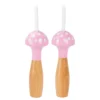 Corde à sauter rose bicolore à pois