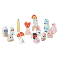 Cubes en bois, Tiny city