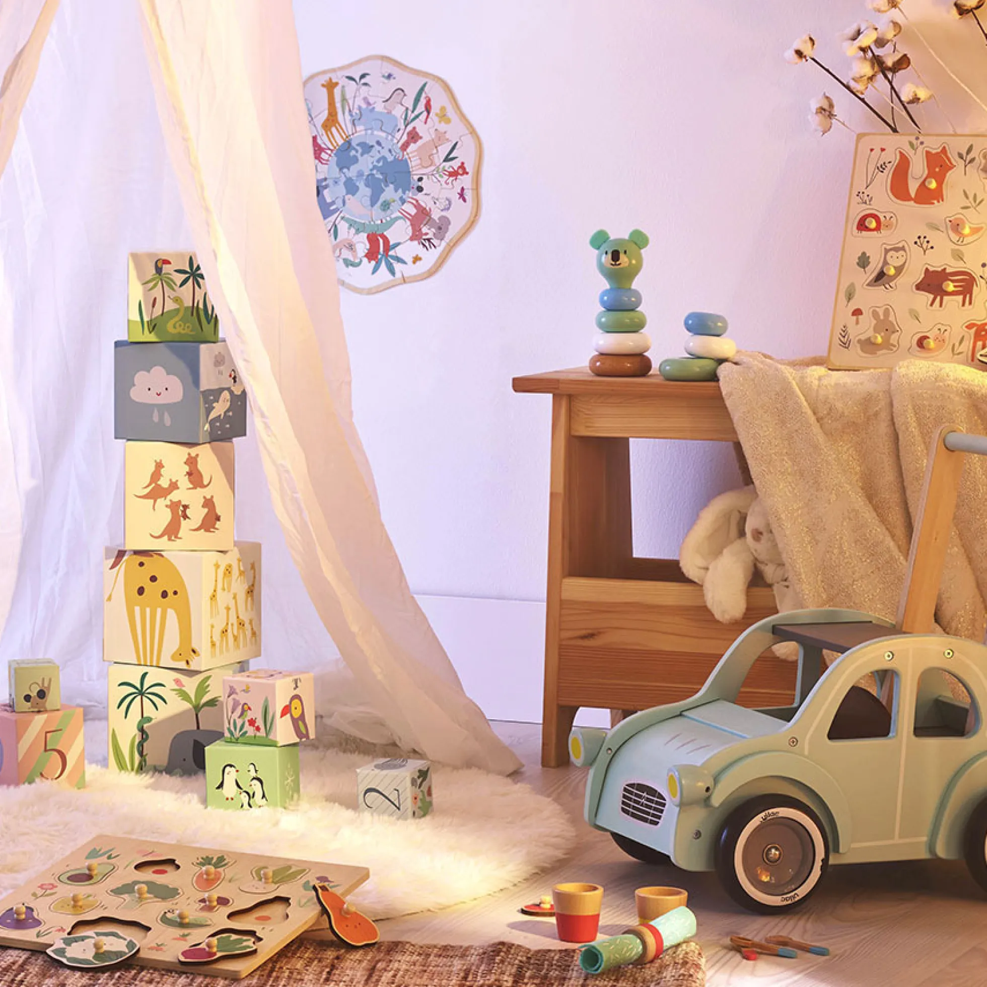 Empilable en bois Boizoos, Alice le koala