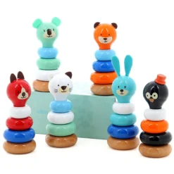 Empilable en bois Boizoos, Raoul le lapin