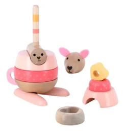 Empilable surprise Kangourou en bois, jouet d’éveil