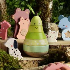 Empilable surprise Poire en bois – Jouet d’éveil