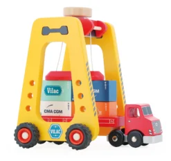 Enjambeur porte-containers magnétique en bois