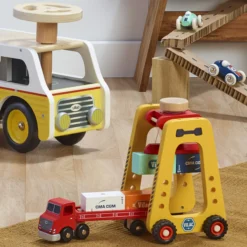 Enjambeur porte-containers magnétique en bois