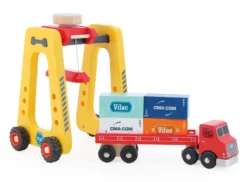 Enjambeur porte-containers magnétique en bois