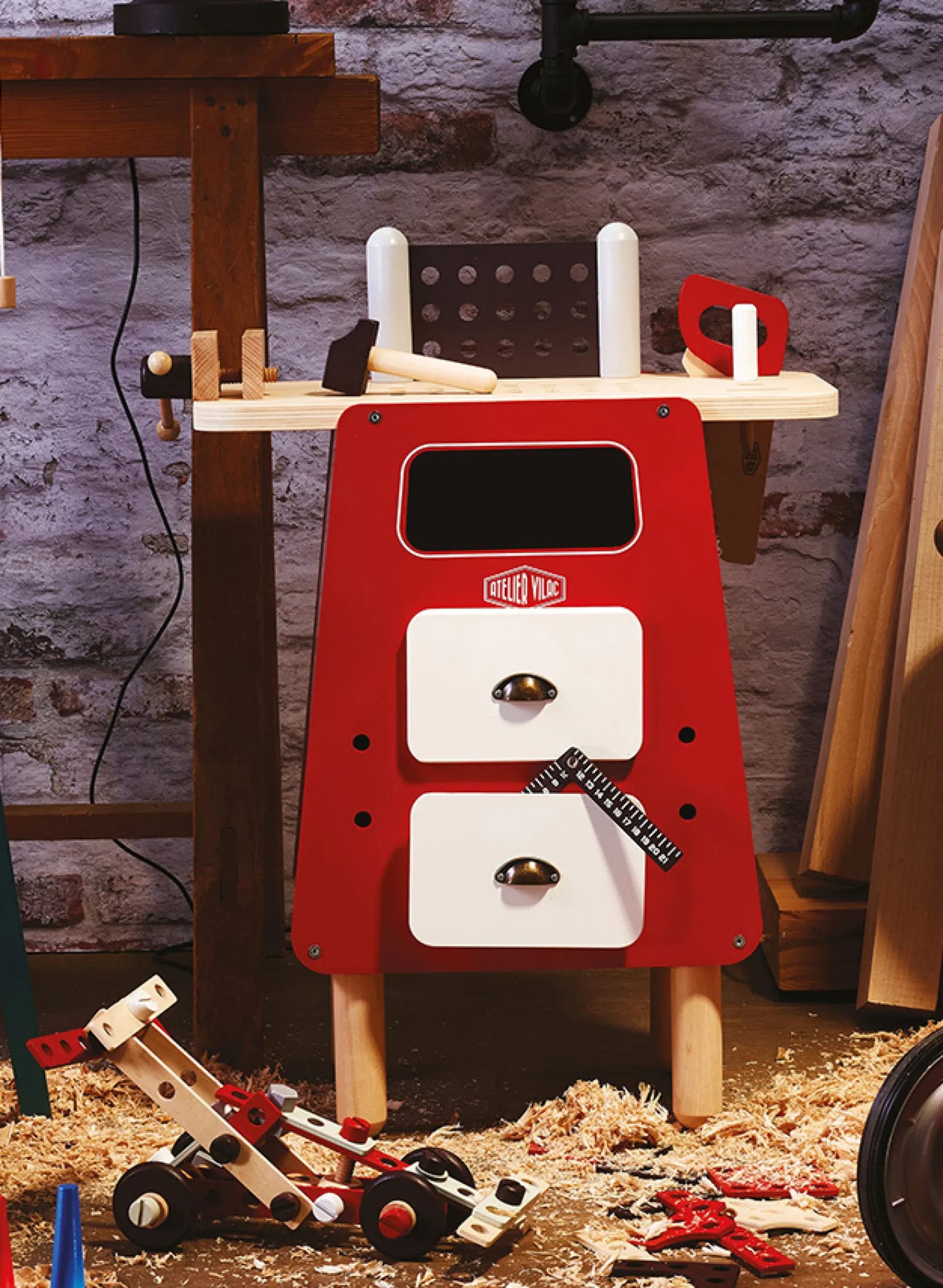 Etabli en bois, Atelier Vilac