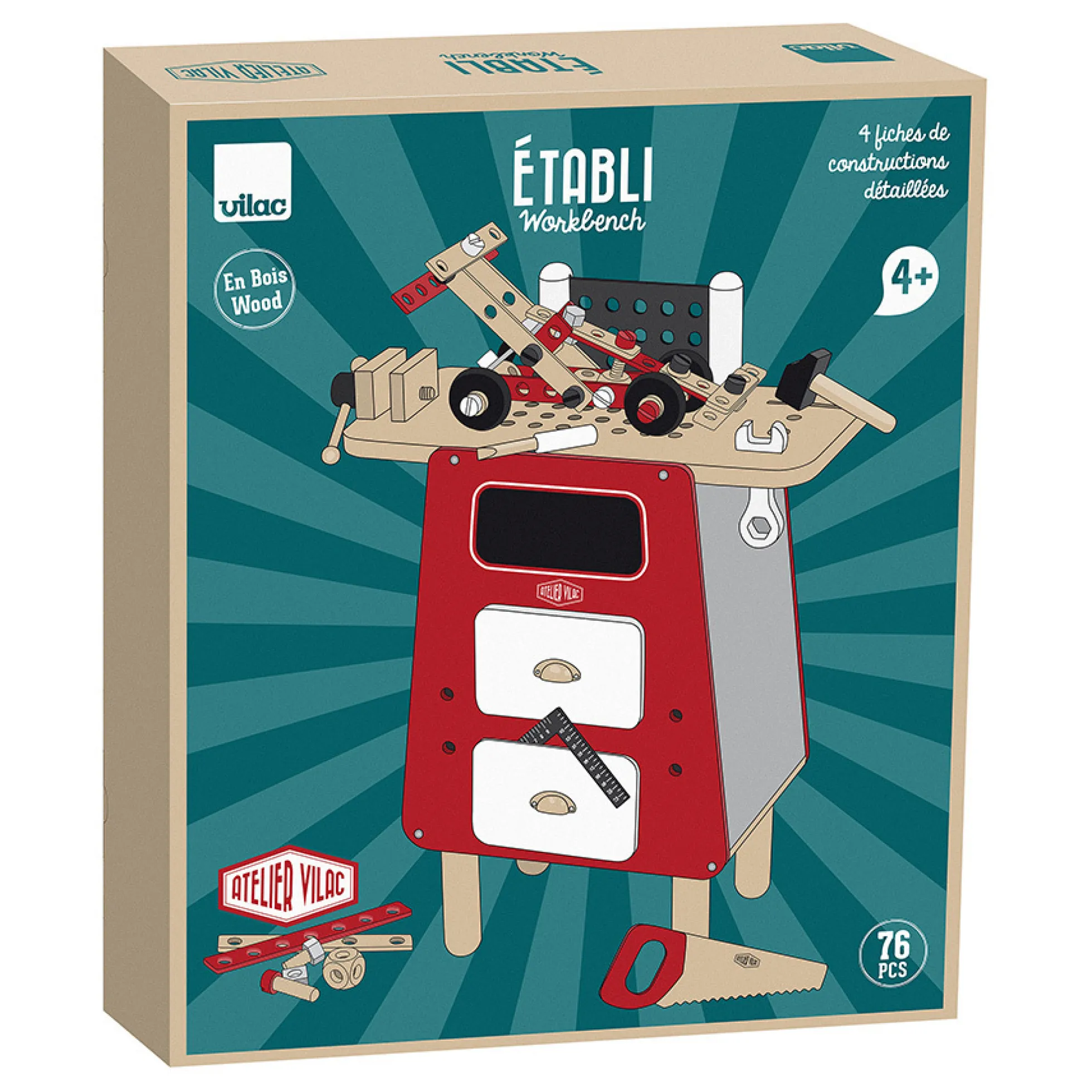 Etabli en bois, Atelier Vilac