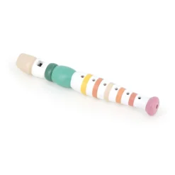 Flûte rayée multicolore en bois