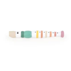 Flûte rayée multicolore en bois