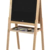 Grand tableau sur pied en bois, double face craie et feutre effaçable