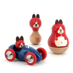 Hochet en bois Boizoos, Lucien le chien