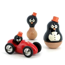 Hochet en bois Boizoos, René le pingouin