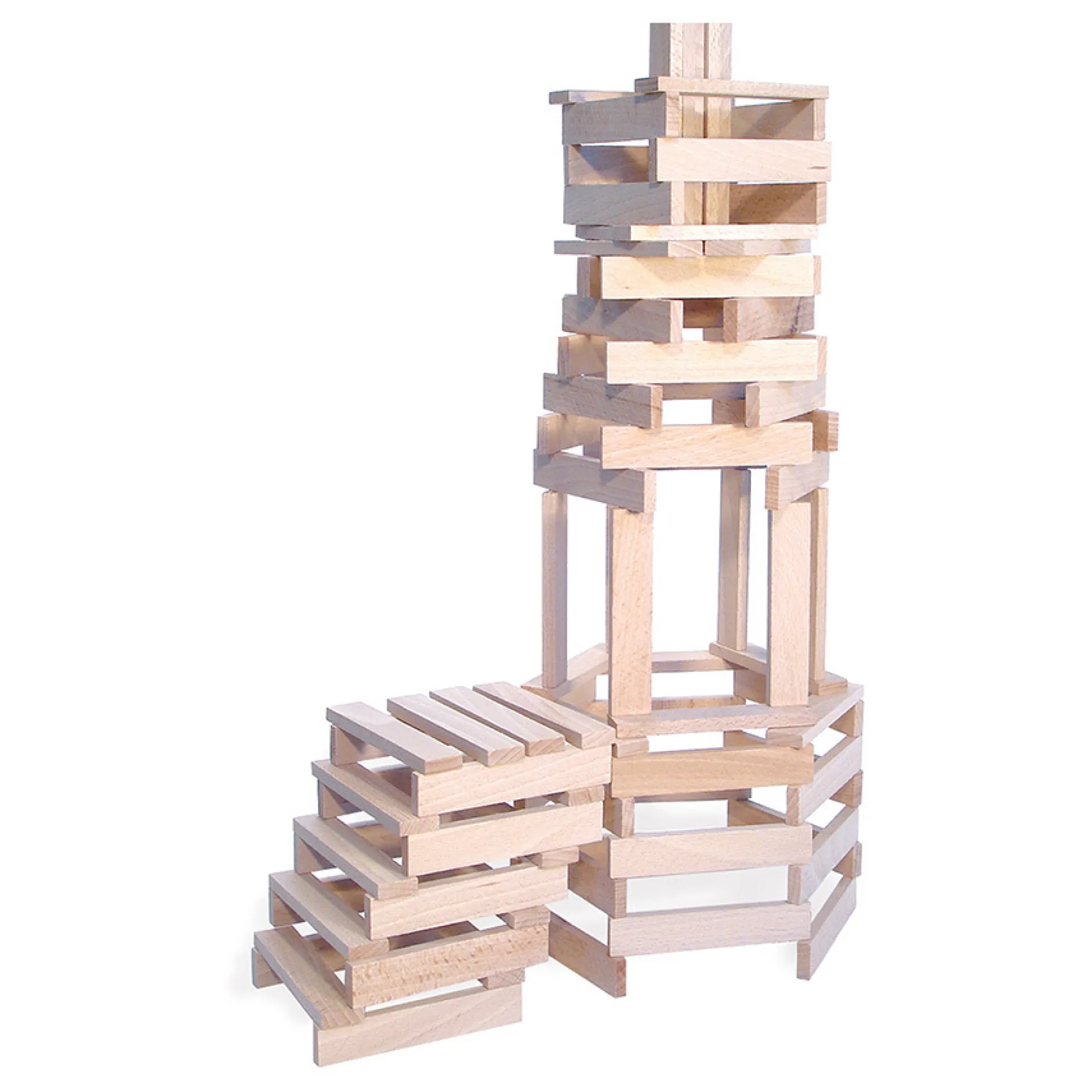 Jeu de construction en bois, Batibloc Classic 200 planchettes