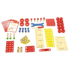 Jeu de construction en bois, coffret Batibloc