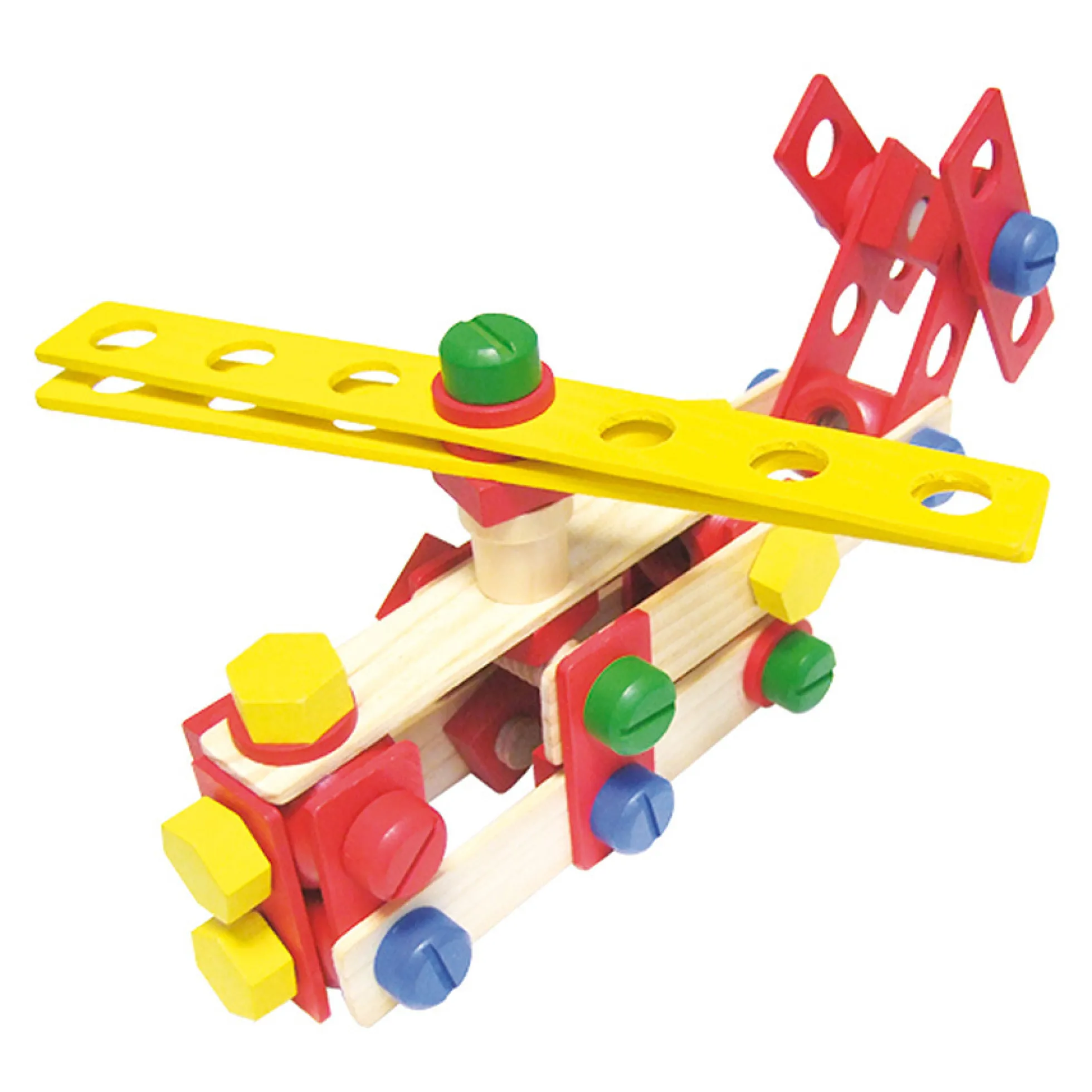 Jeu de construction en bois, coffret Batibloc