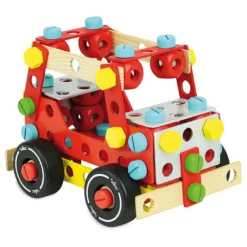 Jeu de construction en bois, coffret Batibloc Super
