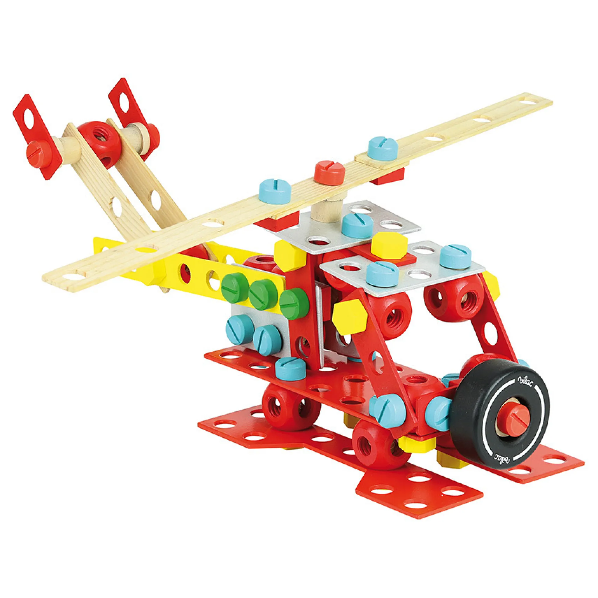 Jeu de construction en bois, coffret Batibloc Super