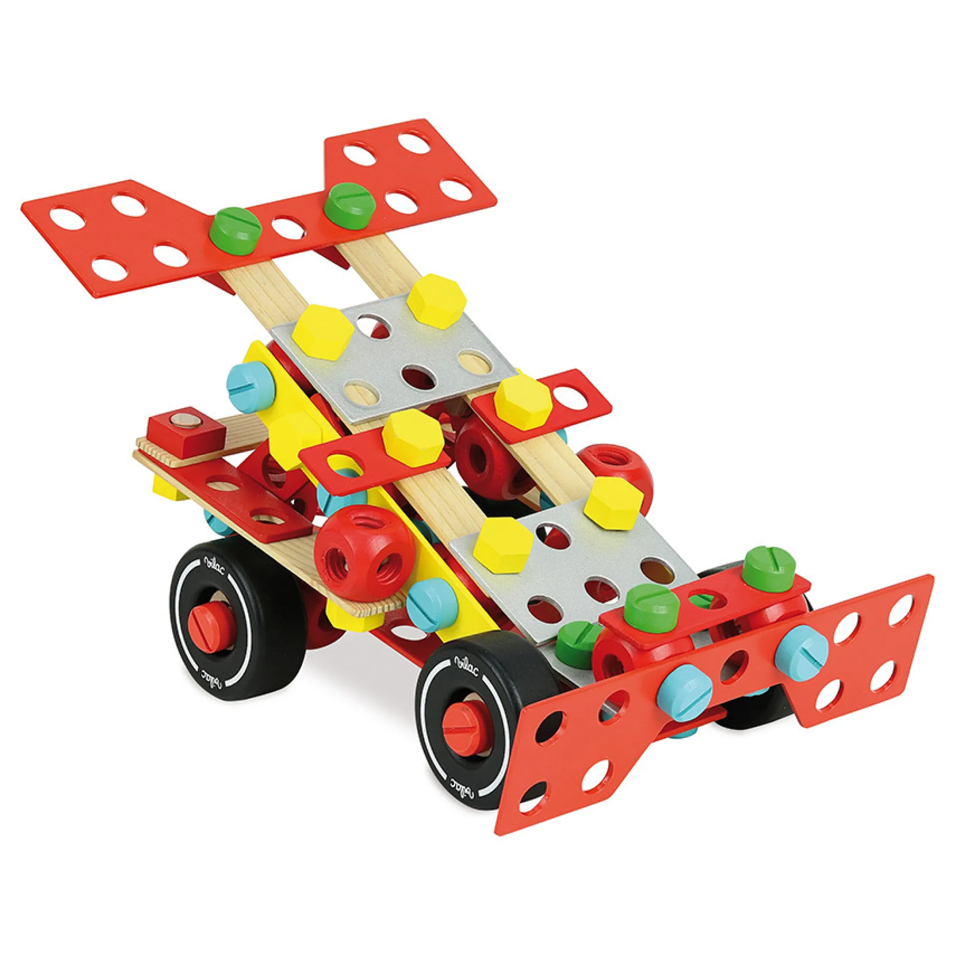 Jeu de construction en bois, coffret Batibloc Super