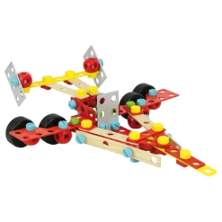 Jeu de construction en bois, coffret Batibloc Super