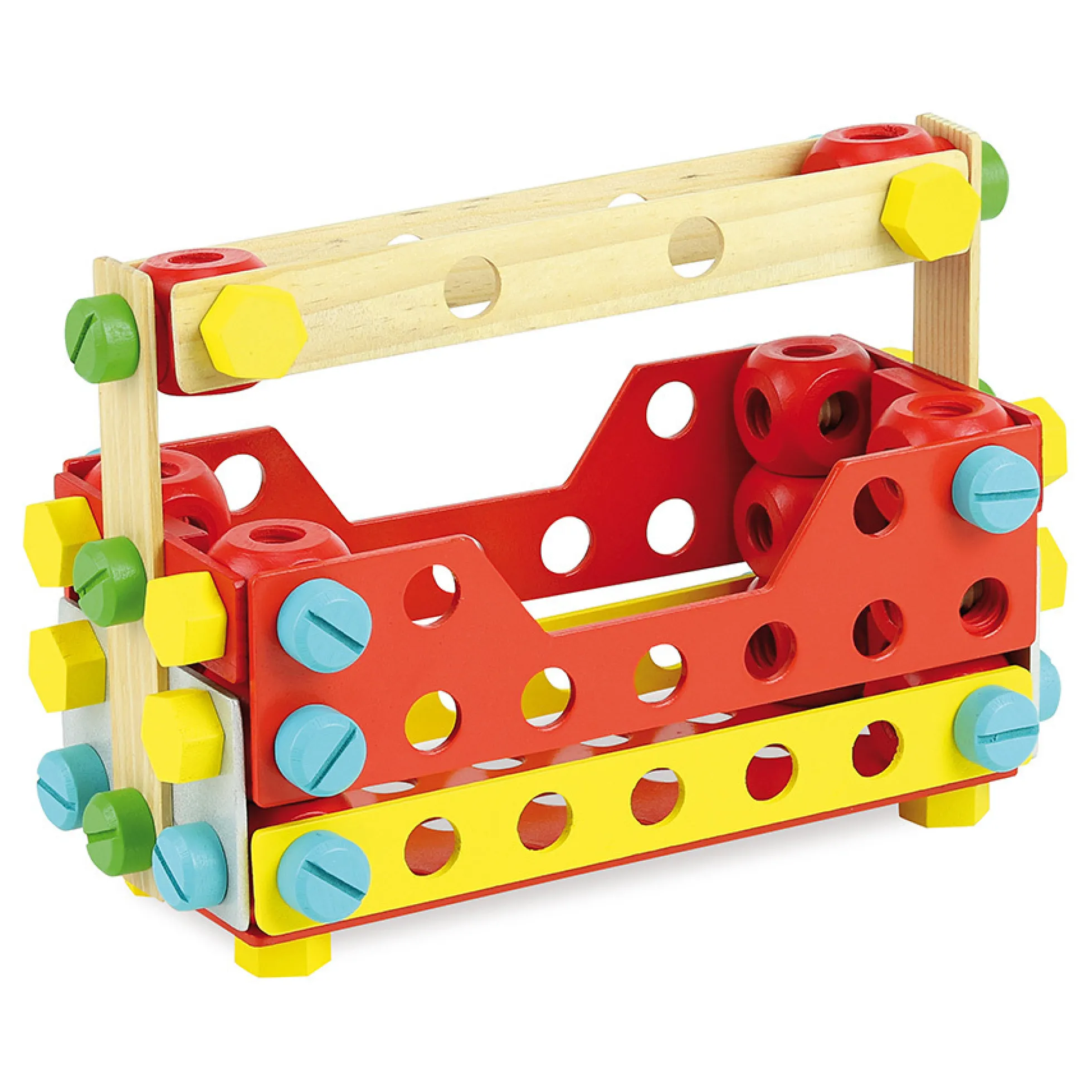 Jeu de construction en bois, coffret Batibloc Super
