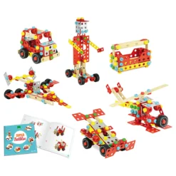Jeu de construction en bois, coffret Batibloc Super
