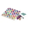 Jeu de dames multicolore en bois